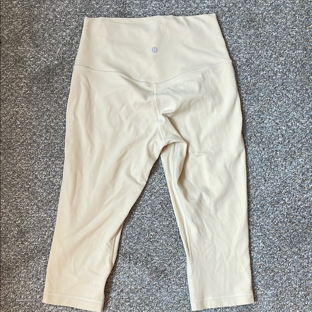 Lululemon Align High Rise Crop 17” Cream Leggings